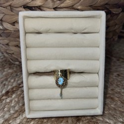 Bague ajustable acier inoxydable or MAGGUY