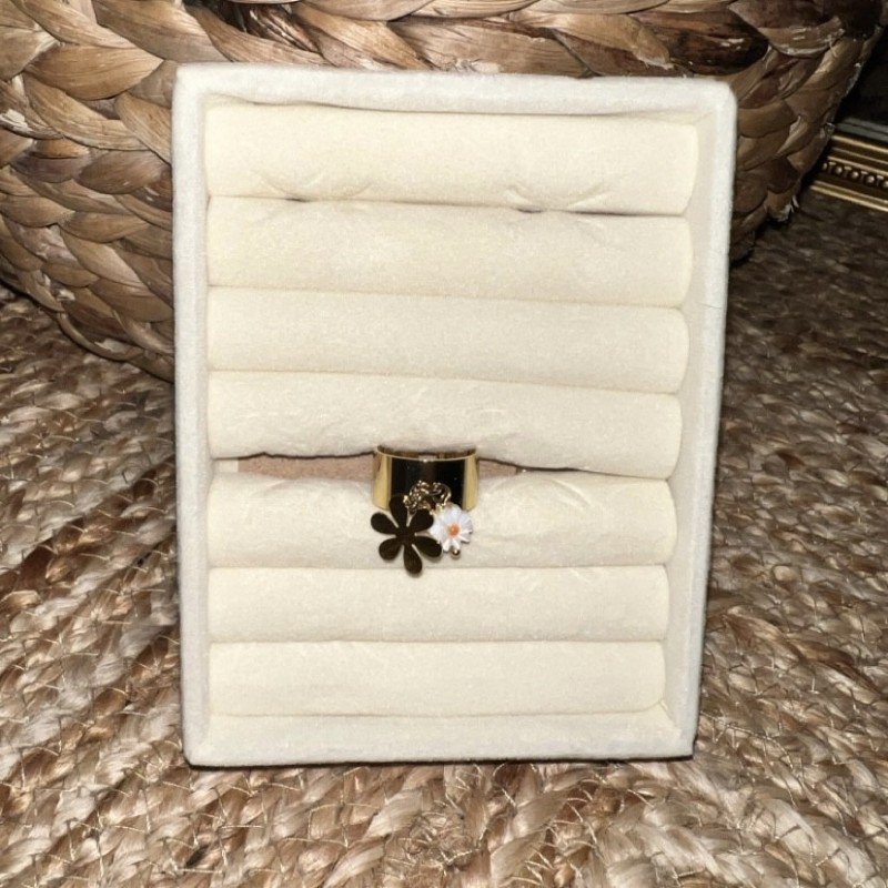 Bague ajustable acier inoxydable or MARINA