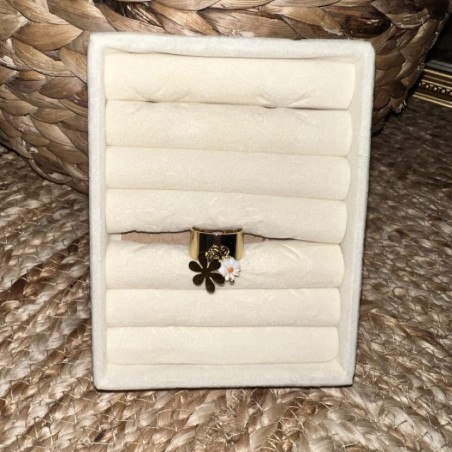 Bague ajustable acier inoxydable or MARINA