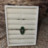 Bague verte ajustable acier inoxydable or MONA