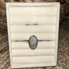Bague ajustable acier inoxydable nacre blanche MARINA