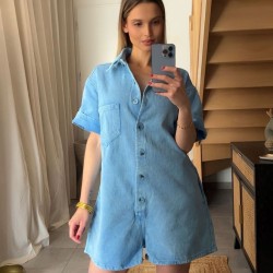 Combi-short bleu FIGARI