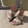 Sandales ouvertes vertes AMANDE