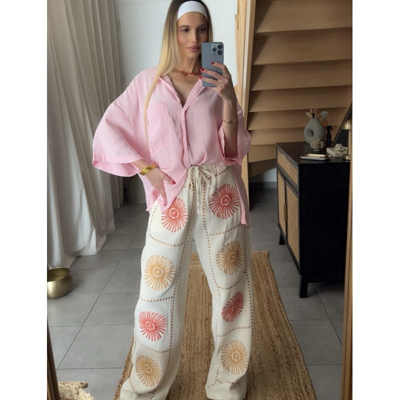 Pantalon gaze de coton SUNSHINE Pantalon gaze de coton SUNSHINE