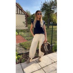 Pull sans manches JUNA bleu marine