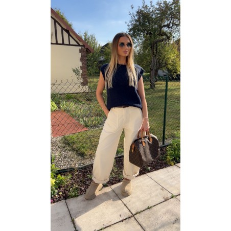 Pull sans manches JUNA bleu marine