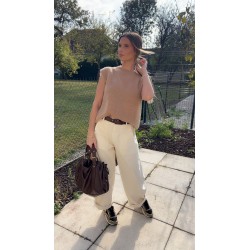 Pull sans manches JUNA camel