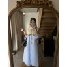 Robe chemise rayée à capuche grise Lilou
