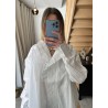 Chemisier blanc manches longues oversize PERLE