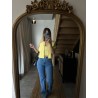 Jean bleu taille haute GABI