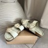 Sandales ouvertes vertes AMANDE
