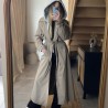 Trench long à capuche ORNELLA taupe