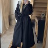 Trench long à capuche ORNELLA noir