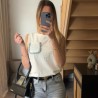 Top sans manches blanc INAYA