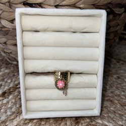 Bague ajustable acier inoxydable or LAURIE