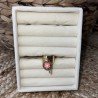 Bague ajustable acier inoxydable or LAURIE